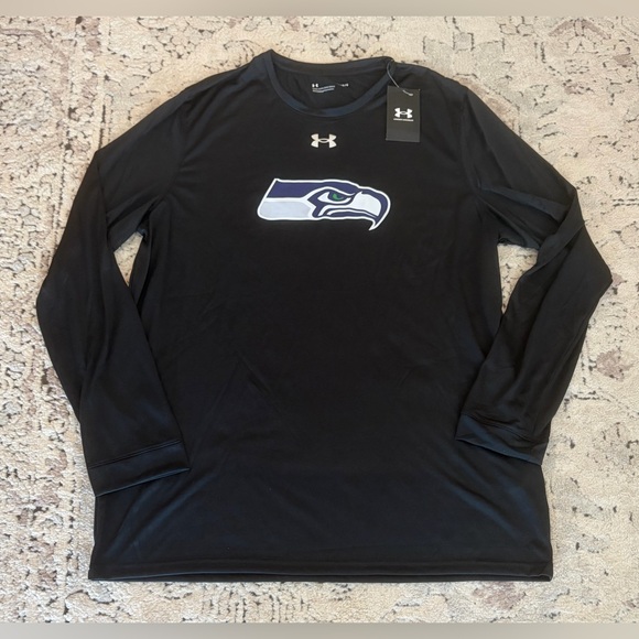 Under Armour Other - Under Armour Authentic Seattle Seahawks Black Long Sleeve Shirt NFL Men’s Sz: L